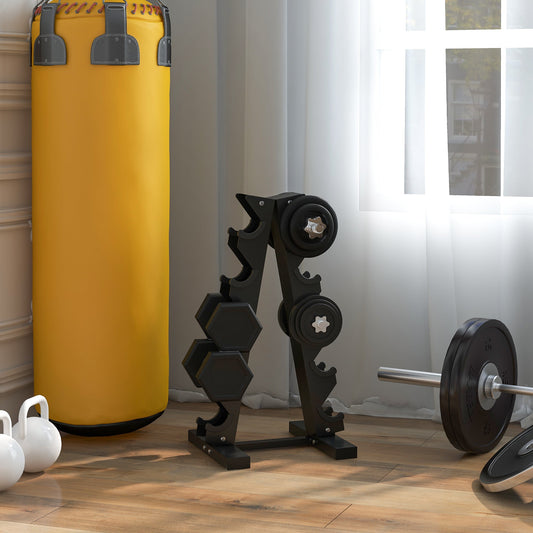 Five-Tier Dumbbell Storage Rack, for Home Gym Exercise - Black-1